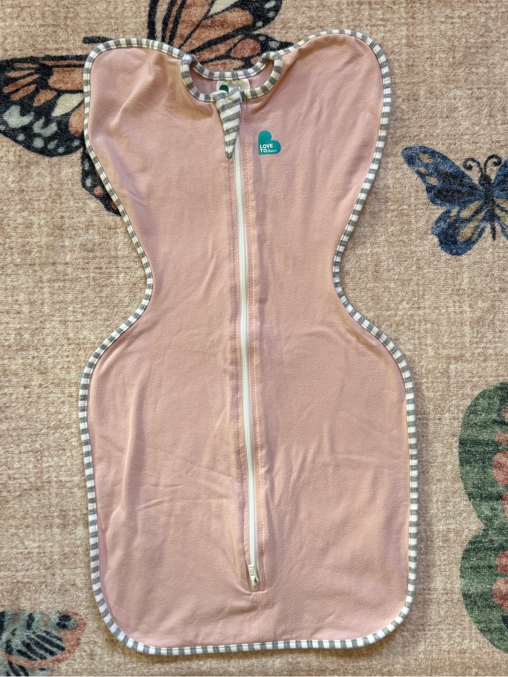 Swaddle Up- Love to Dream Pink Baby Swaddle Sack with Zipper